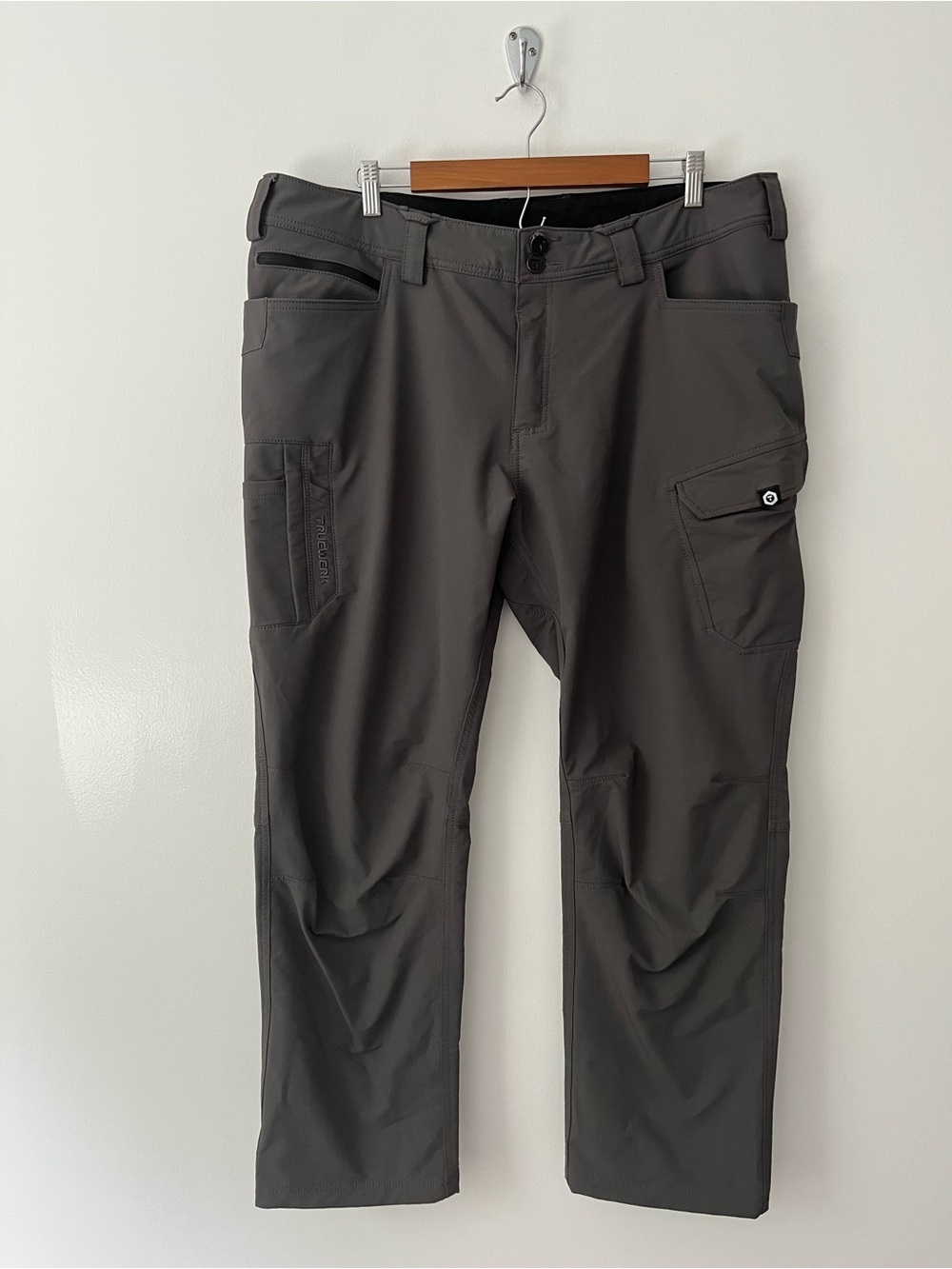 Truewerk T2 Work Pants Softshell Windproof Water Resistant Gray 40 X 30
